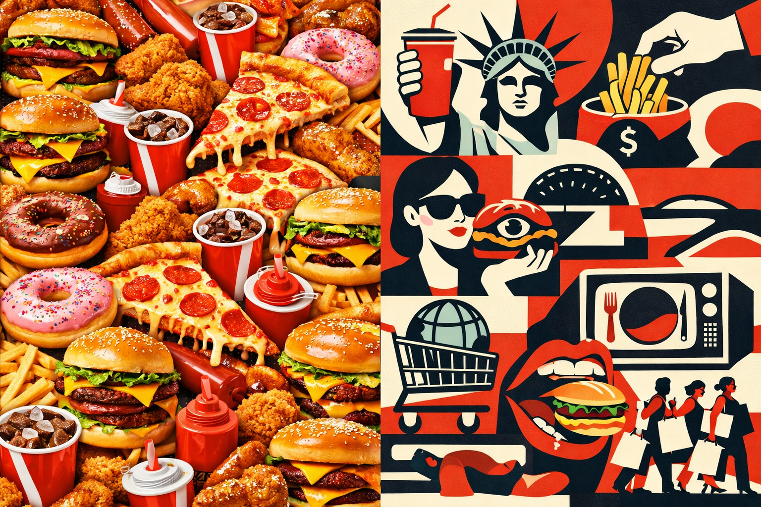 Illustrazione concettuale sulla differenza tra estetica food e strategia di comunicazione